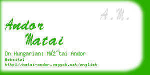 andor matai business card